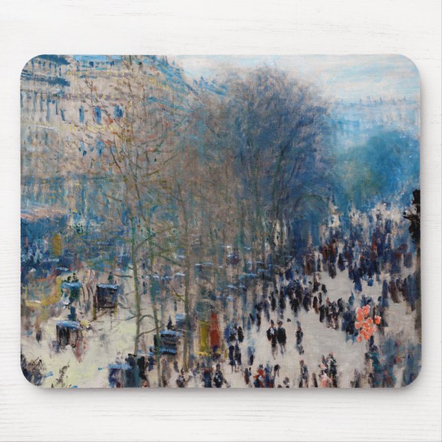 Paris Boulevard, Claude Monet Mouse Mat (Front)