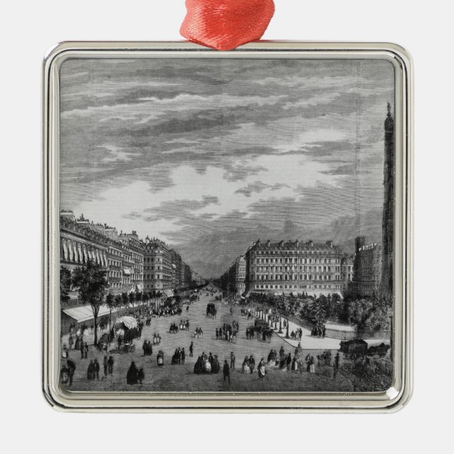 Paris, Boulevard de Sebastopol Metal Tree Decoration (Front)