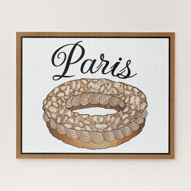 Paris Brest Choux Pastry French Patisserie France Jigsaw Puzzle (Horizontal)