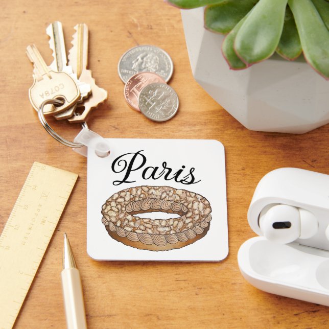 Paris Brest Choux Pastry French Patisserie France Key Ring (Desk)