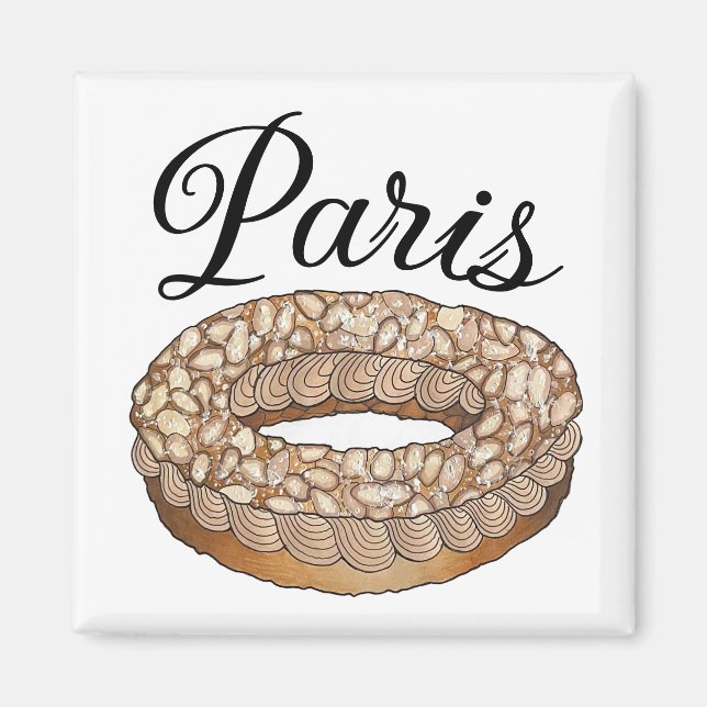Paris Brest Choux Pastry French Patisserie France Magnet (Front)