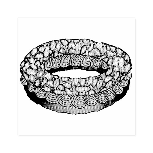 Paris-Brest Choux Pastry French Patisserie France Rubber Stamp (Imprint)