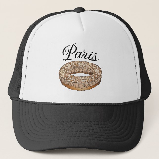 Paris Brest Choux Pastry French Patisserie France Trucker Hat (Front)