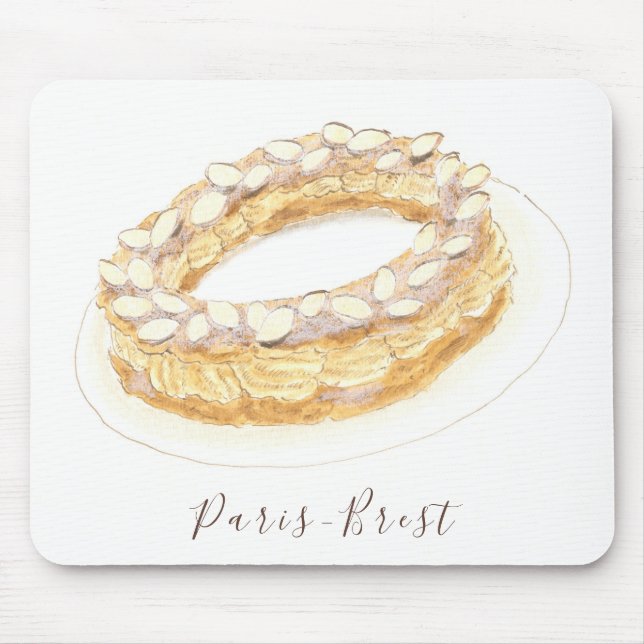 Paris-Brest watercolor Mouse Mat (Front)