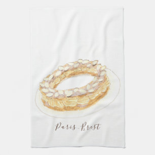 Paris-Brest watercolor Tea Towel
