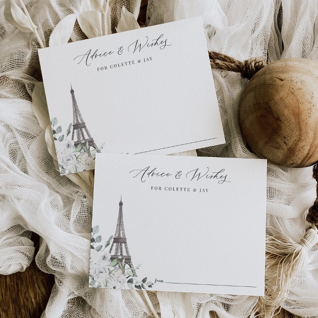Paris Bridal Shower Advice & Wishes Card (Creator Uploaded)