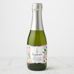 Paris Bridal Shower Mini Champagne Labels