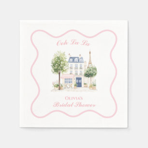 Paris Bridal Shower Parisian Cafe Napkin