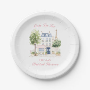 Paris Bridal Shower Parisian Cafe Paper Plate