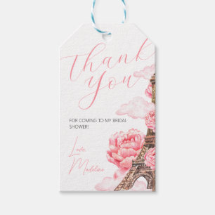 Paris Bridal Shower Thank You Gift Tags