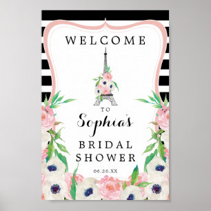 Paris Bridal Shower Welcome Sign