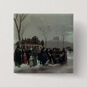Paris Bus Accident 15 Cm Square Badge