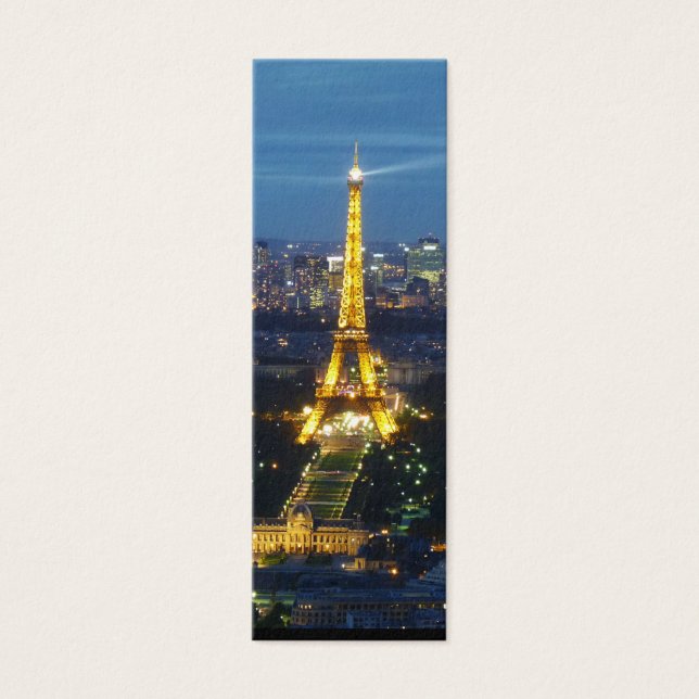 Paris by Night Eiffel Tower Mini Bookmark (Front)