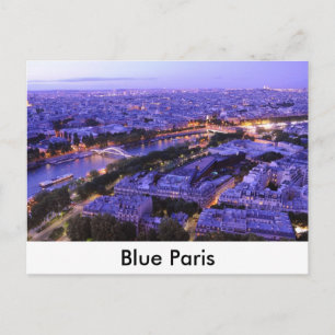 Paris by night, river Seine Postcard