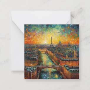 Paris by night van Gogh style Card