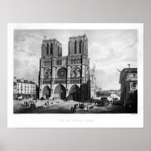 Paris c. 1835 - Notre Dame Poster