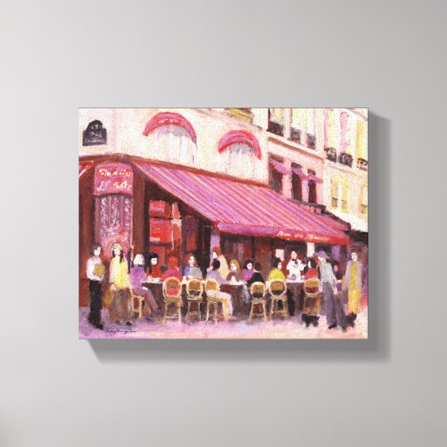 Paris Cafe Bar Canvas Print (Front)