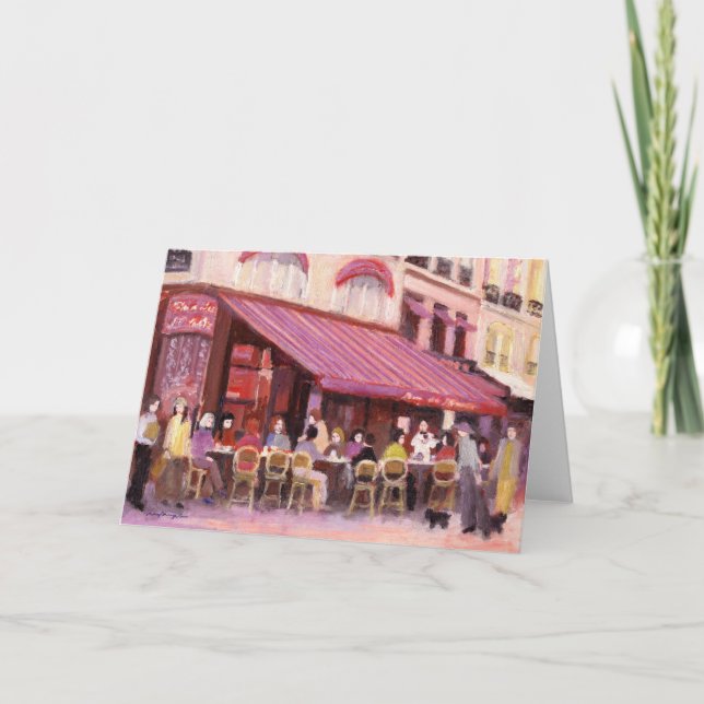 Paris Cafe Bar Greeting Card (Front)