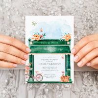 Paris Cafe Boulangerie Watercolor Bridal Shower 