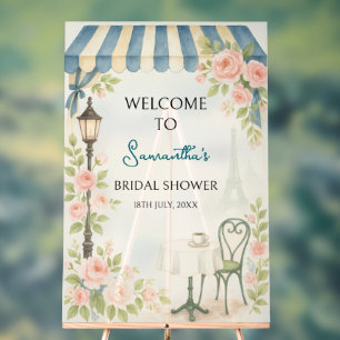 Paris Cafe Bridal Shower Welcome Sign