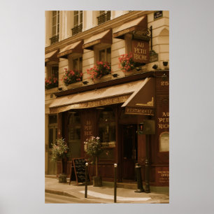 Paris Cafe by Day Poster