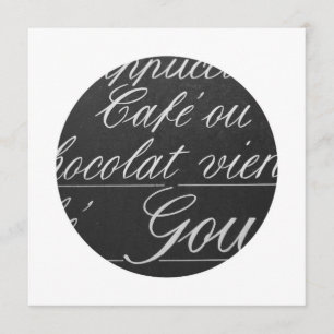 Paris Cafe Chalkboard Menu Sign