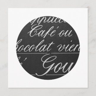 Paris Cafe Chalkboard Menu Sign