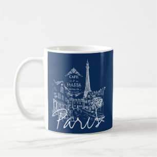 Paris cafe coffee mug