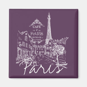 Paris cafe  magnet