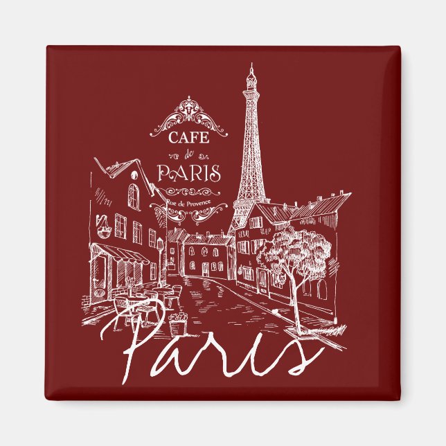 Paris cafe  magnet (Front)