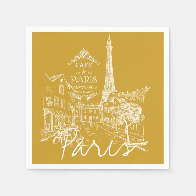 Paris cafe  napkins (Front)