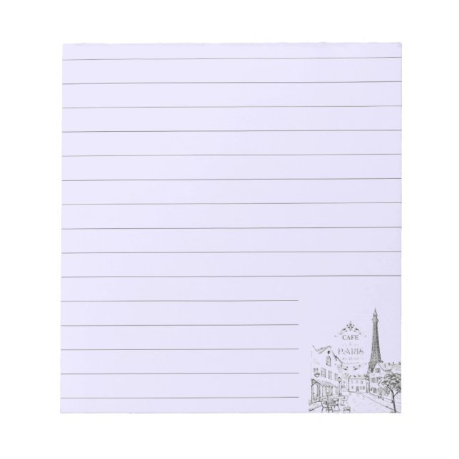 Paris cafe notepad (Front)