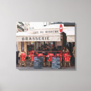 Paris Cafe on Rue Cler Gallery Wrap Canvas Art