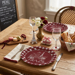 Paris cafe paper plates