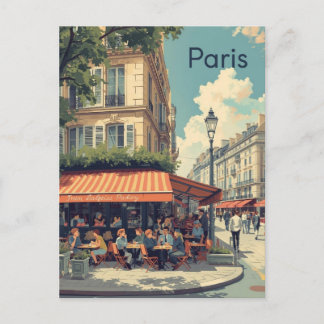 Paris Café Postcard
