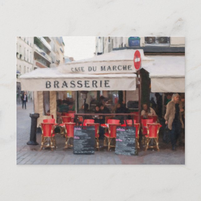 Paris Cafe Postcard - Paris, France (Front)
