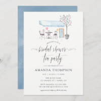 Paris Cafe Watercolor Bridal Shower Tea Party