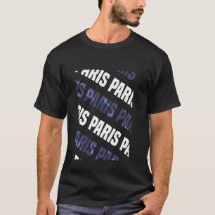 Paris Camo Pattern Purple Camouflage T-Shirt