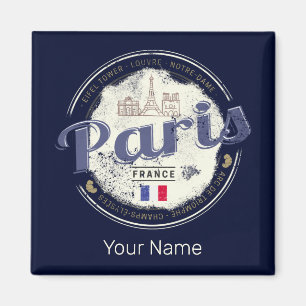 Paris Capital France Eiffel Tower Vintage Souvenir Magnet