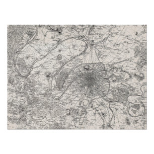 Paris capital of France map Poster
