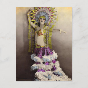 Paris Casino Costumed Dancer Postcard