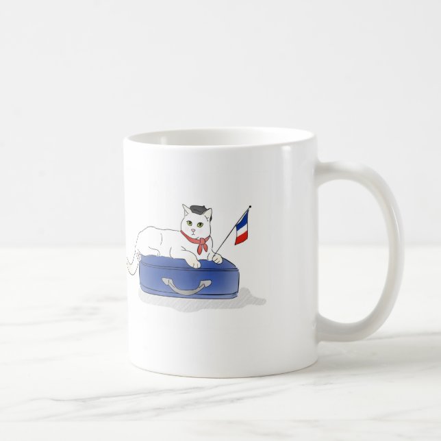 Paris Cat Cute Mug (Right)