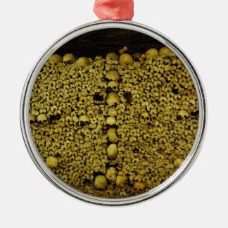 Paris Catacombs Skulls and Bones Metal Tree Decoration
