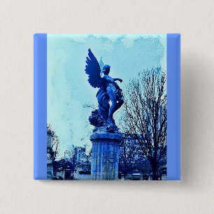 Paris Cemetary Angel 15 Cm Square Badge