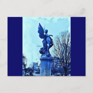 Paris Cemetary Angel Postcard