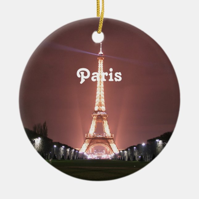 Paris Ceramic Tree Decoration (Front)