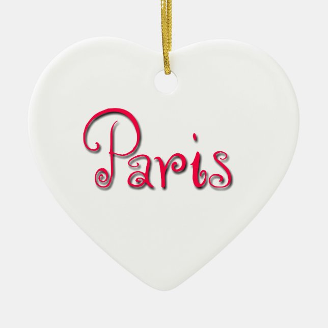 Paris Ceramic Tree Decoration (Front)