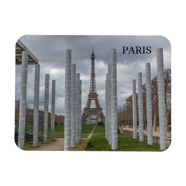 Paris Champs de Mars view fridge magnet (Horizontal)