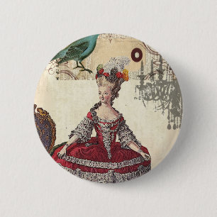 Paris Chandelier french queen  Marie Antoinette 6 Cm Round Badge
