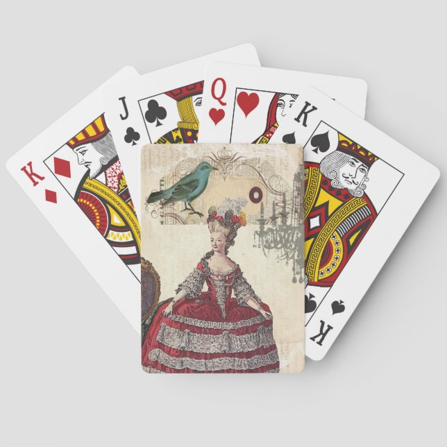 Paris Chandelier french queen  Marie Antoinette Playing Cards (Back)